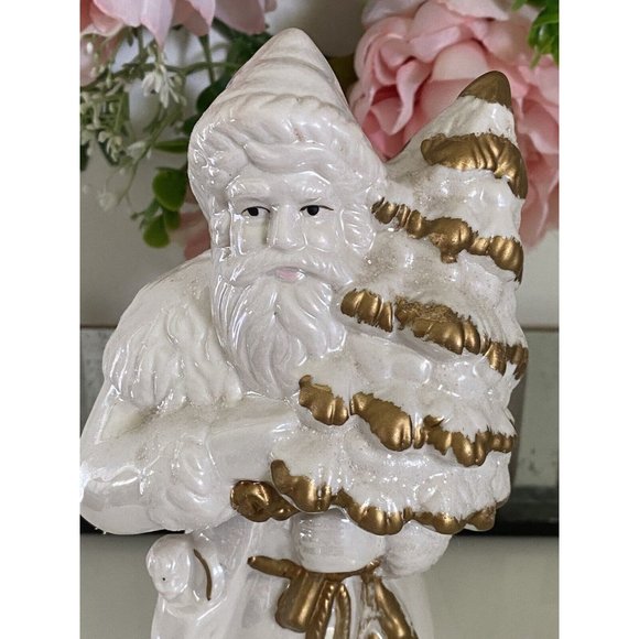 Cracker Barrel Santa Musical‎ Fine Pearlized Porcelain  Figurine O Tannenbaum - Picture 15 of 16